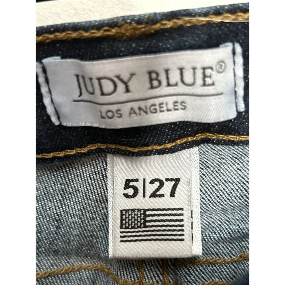Judy Blue Jeans 5/27 Stretchy Dark Denim Skinny Mid Rise Capsule Wardrobe - Picture 2 of 4